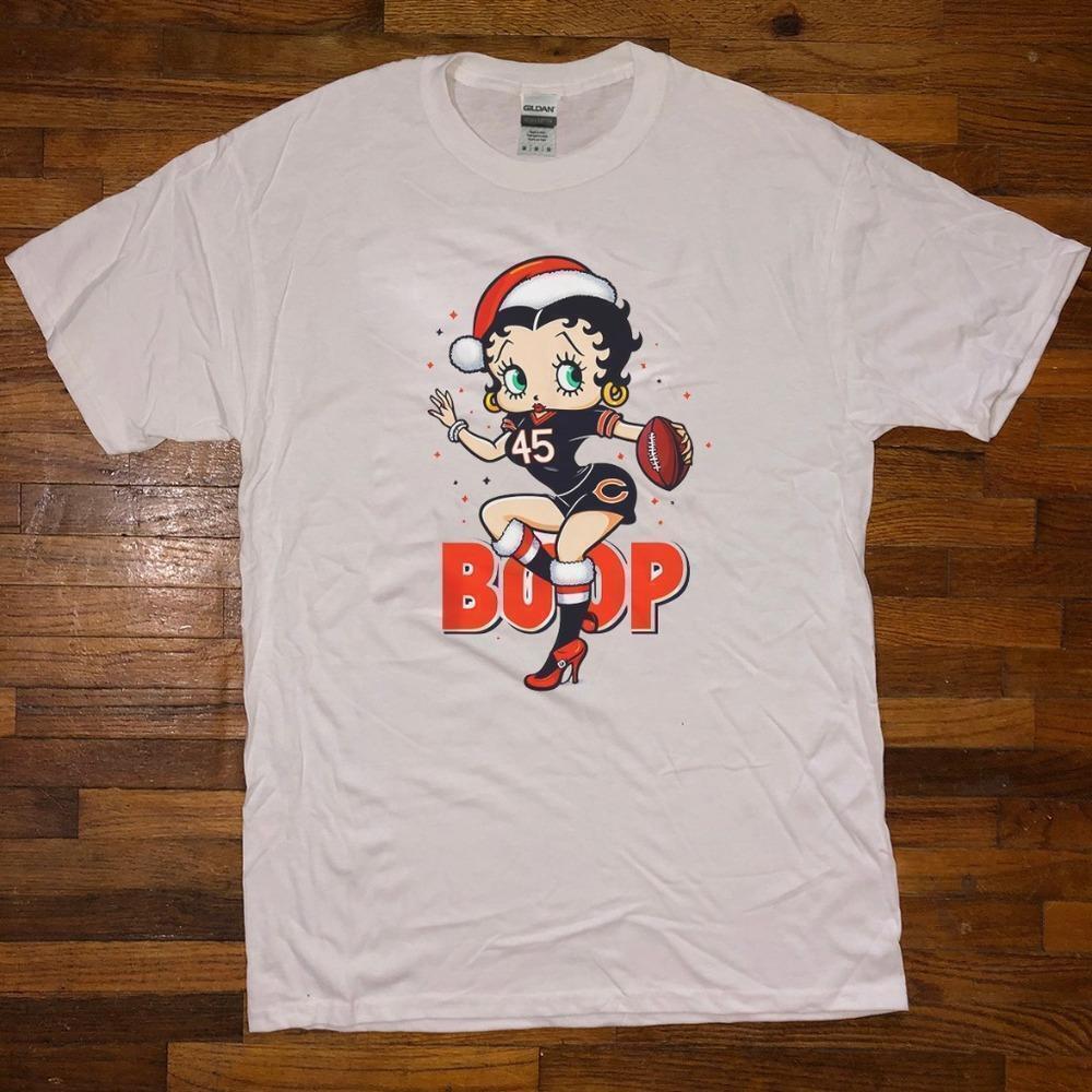 Chicago Bears Betty Boop Christmas Tshirt Nfl Unisex White Tshirt